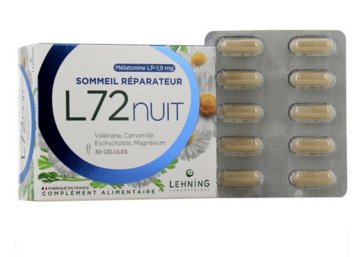 Troubles du sommeil : L72 Lehning solution buvable en gouttes 30ml pour la nuit