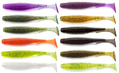 Fishup U Shad 3'' 7cm - 9 Gummifische, Spinnangeln auf Barsch und Forelle