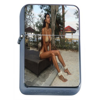 Bali Pin Up Girls D2 Flip Top Oil Lighter Wind Resistant 