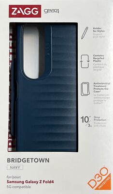 ZAGG Gear4 Bridgetown Case For Samsung Galaxy Z Fold 4 - Navy Blue