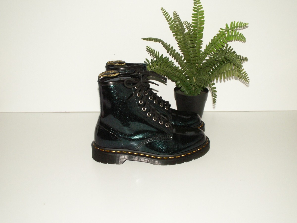 Martens 1460 SPARKLE metallic green boots uk eu 39 us