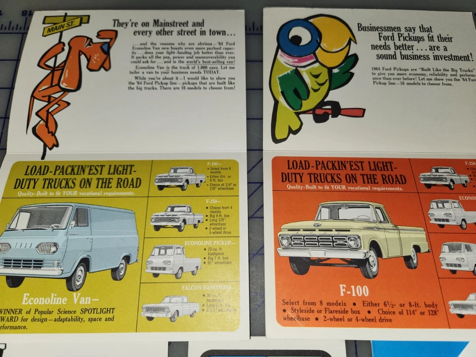 Ford Serie F 1964 Van Ranchero Truck Folleto Lote de 7 Foto 2 de 4