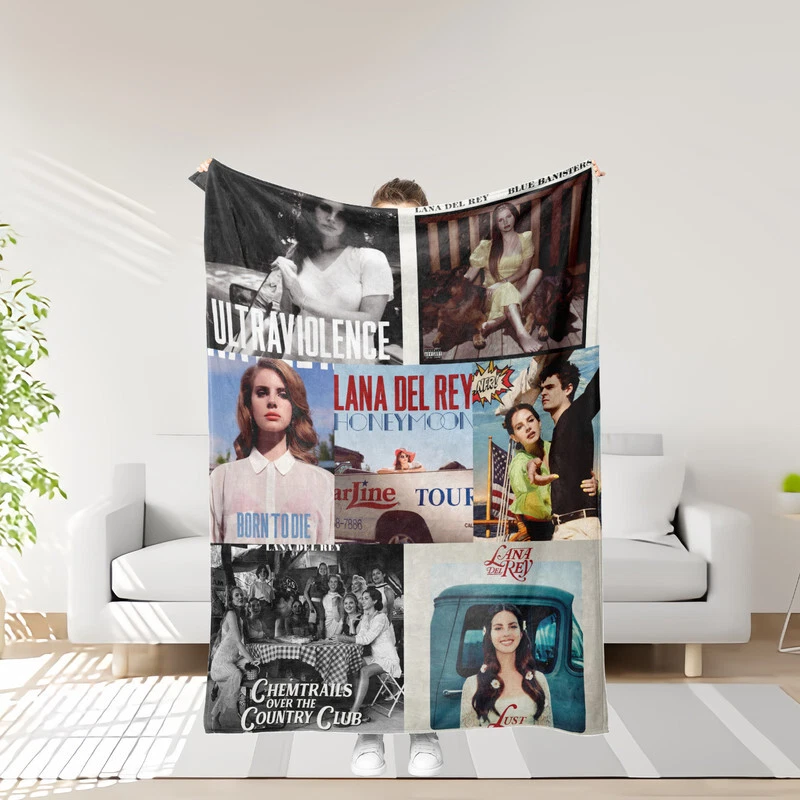 Throw Blanket and Pillowcase Set of 2，Lana Del Rey Thin Bed Couch - Image 2 of 4