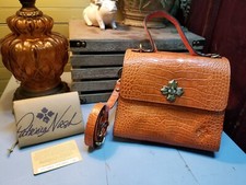 Patricia Nash Allora Handbag Purse Distressed Vintage Croc 10th Aniversory
