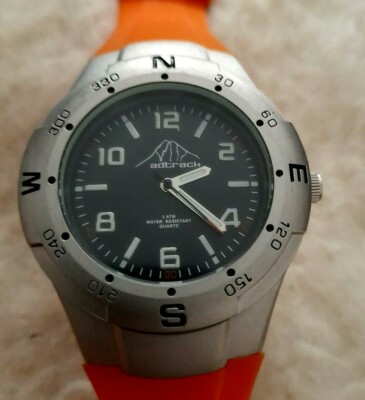 Quarz Armbanduhr mit Kautschuk Armband drehbare Lünette