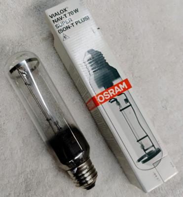 70W OSRAM Clear HPS High Pressure Sodium SON-T Tube Light Bulb ES E27 VIALOX