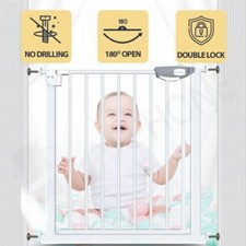 Adjustable Baby Pet Child Kid Safety Security Gate Stair Barrier Door Extension