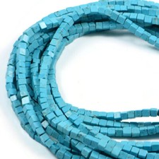 Semi-Precious beads Turquoise 4x4mm Gemstone Jewellery Making 15.5 Inch Strand