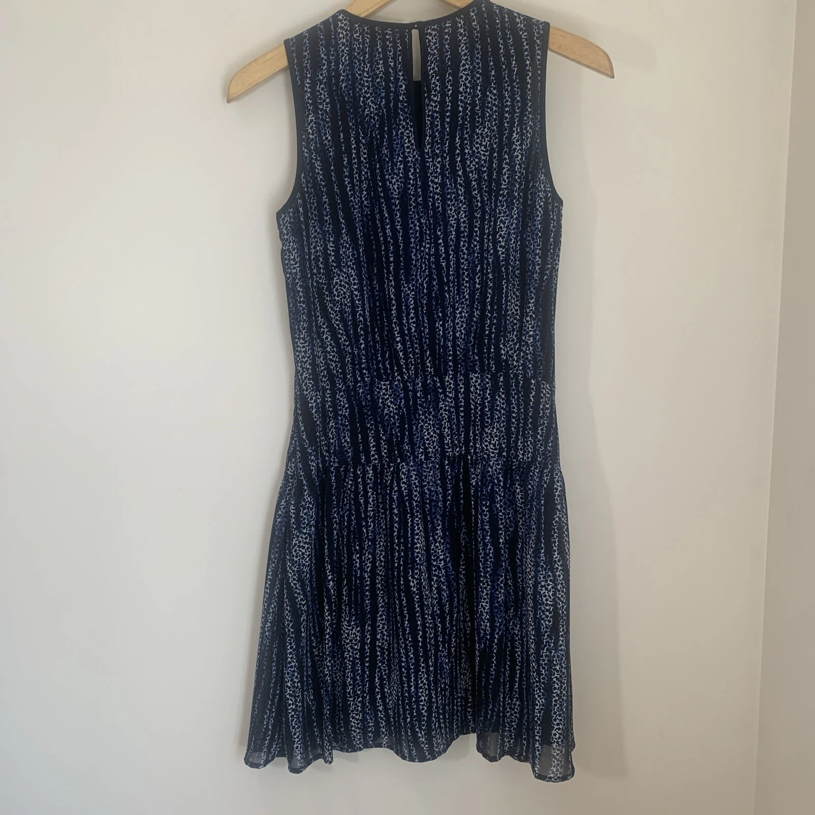 Mini abito da donna Michael by Michael Kors 4 blu senza maniche chiffon soffocato