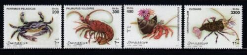 SOMALIA Flower Crab, Spiny Lobster, Hermit Crab & Shrimp MNH set