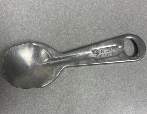 Vintage Aluminum Shortening And Ice Cream Spoon Gem City Ice Cream