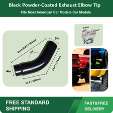 4-5 Inch Black Exhaust Elbow - Diesel Exhausttip With Clamp 4-5 Inch Black Exhaust Elbow - Diesel Exhausttip With Clamp