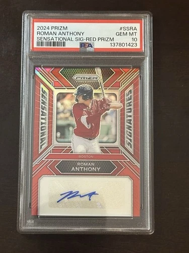 2024 Panini Prizm - Roman Anthony PSA 10 Red Prizm 55/99 Pop 9 Red Sox 🔥🔥