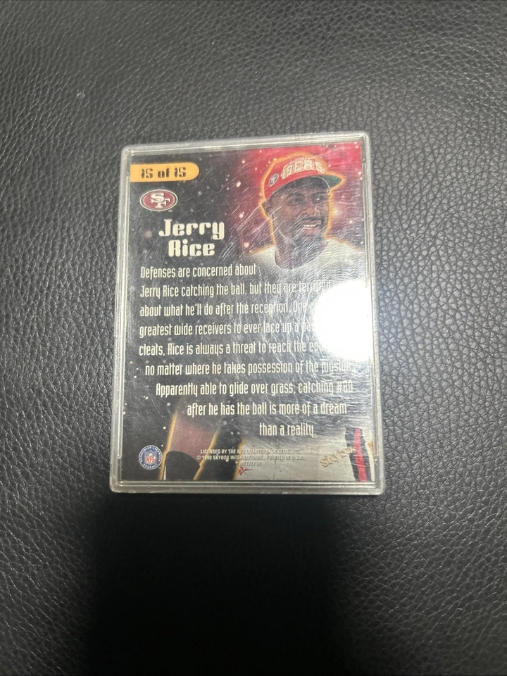Jerry Rice - 1998 Skybox Metal Universe - Planet Football Insert Card #15 Foto 2 de 2