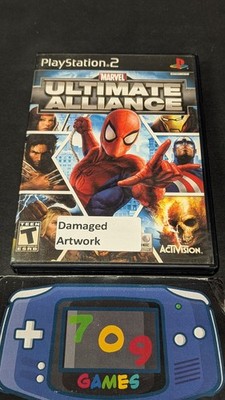 Marvel: Ultimate Alliance (Sony PlayStation 2, 2006) PS2 *Damaged Art*