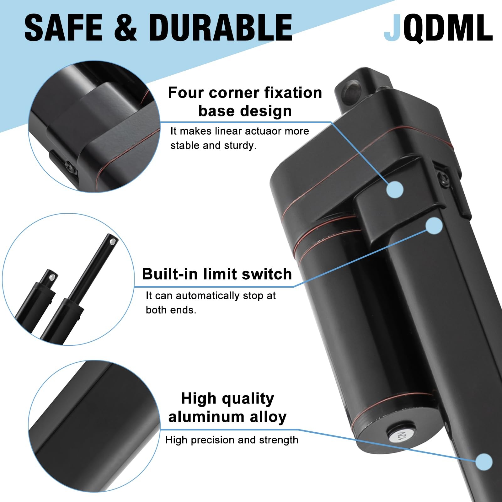 12V Linear Actuator 176lbs/800N 0.78"/s High Speed Linear Actuator Stroke 12I...