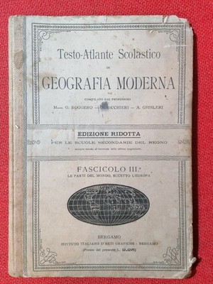 Text Schulatlas der Neuen Geographie III INSTITUT GRAFISCHE KUNST 1907
