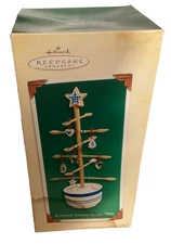 Vtg HALLMARK 2003 Keepsake Tabletop Kitchen Angels Spoon Tree w/6 Ornaments NIB