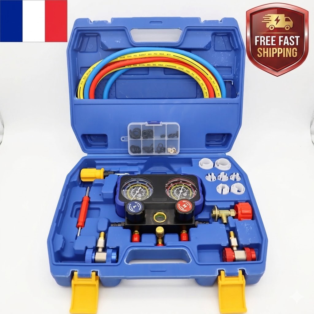 Manifold de charge pour entretien pompe à chaleur et climatiseur R32