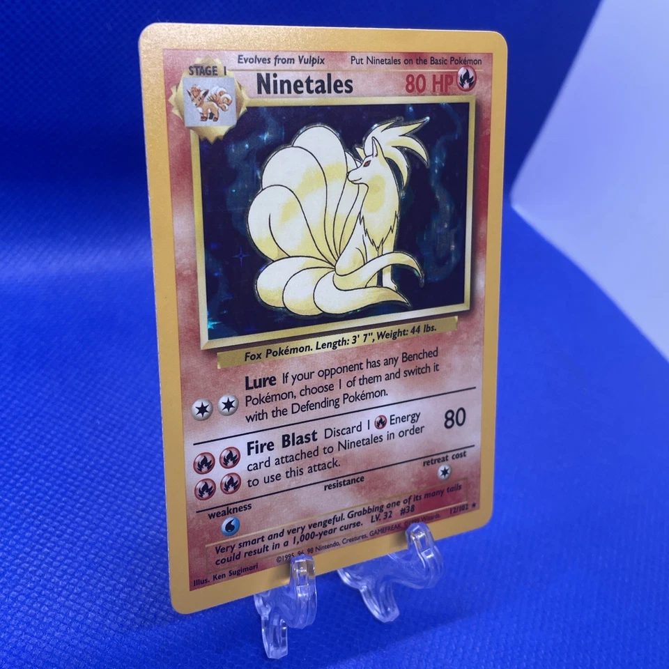 Ninetales - 12/102 - Pokemon Base Set Unlimited Holo Rare Card WOTC NM - Image 2 of 4