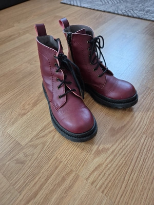 Lamino Leder Boots Stiefel Mädchen Rot Gr. 33 Kaum Getragen  Topp Zustand 