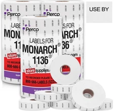 Perco USE by Labels for Monarch 1136 Price Gun - Buy 2 Sleeves Get 1 Free!