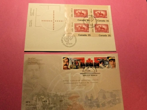 Two 1982 and 1998 Canada RCMP FDCs