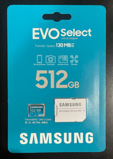 Samsung EVO Select 512GB microSDXC UHS-I Memory Card with SD Adapter NIB