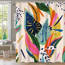 Colorful Floral Boho Shower Curtain for Bathroom 60"W x 72"L Pack of 1