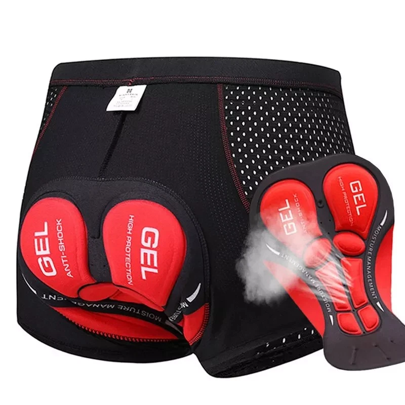 Fahrrad Unterhosen Herren,Radunterhose Gepolstert Gel,Radlerhose mit Polster DHL - Bild 3 von 4