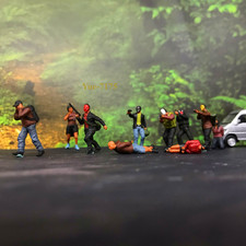 1/64 Miniature Gangster Civilian Figurine 10 Soldiers Model For Sand Table Scene