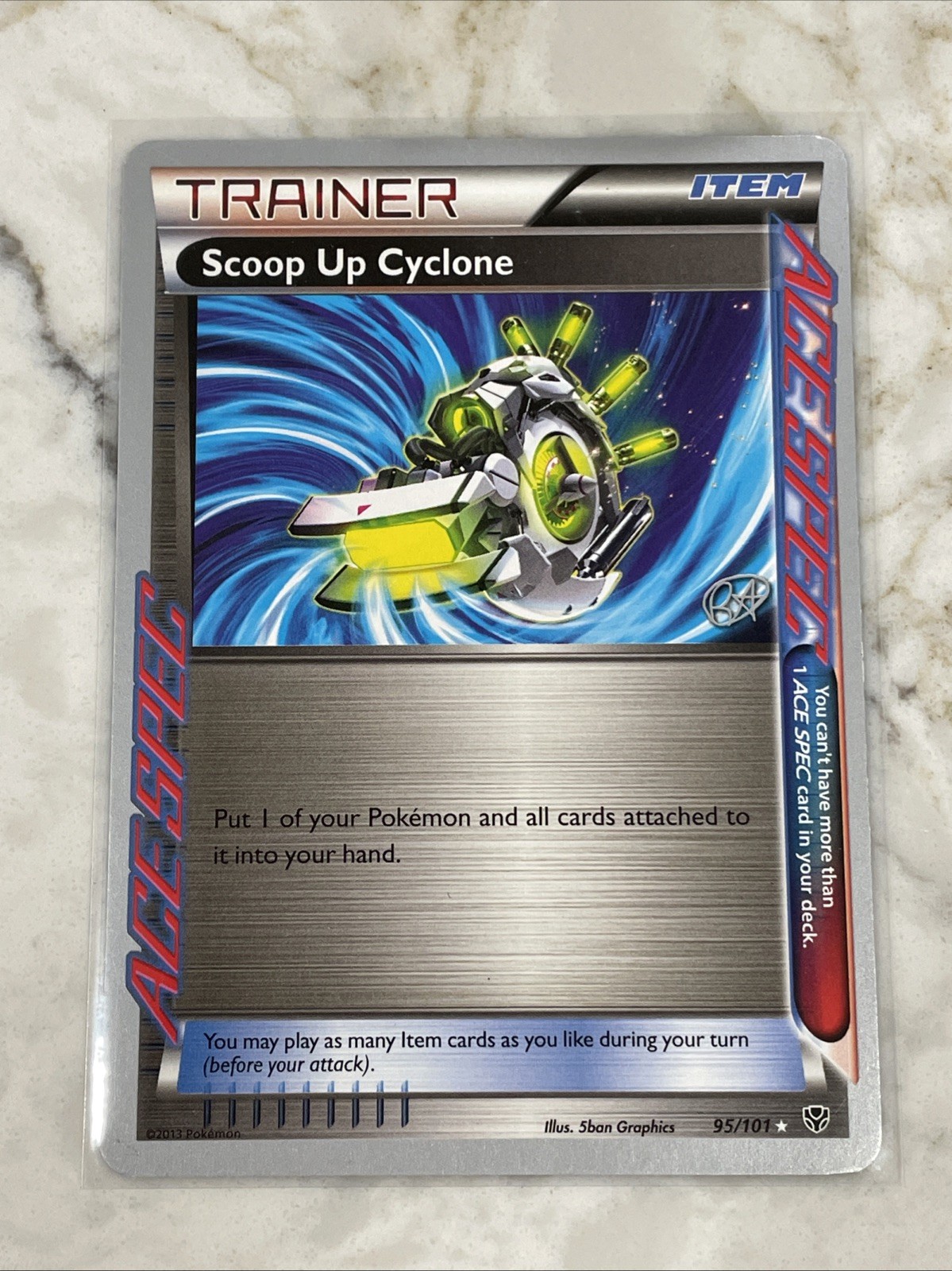 Scoop Up Cyclone ACE SPEC 95/101 Plasma Blast Pokémon Trainer Card
