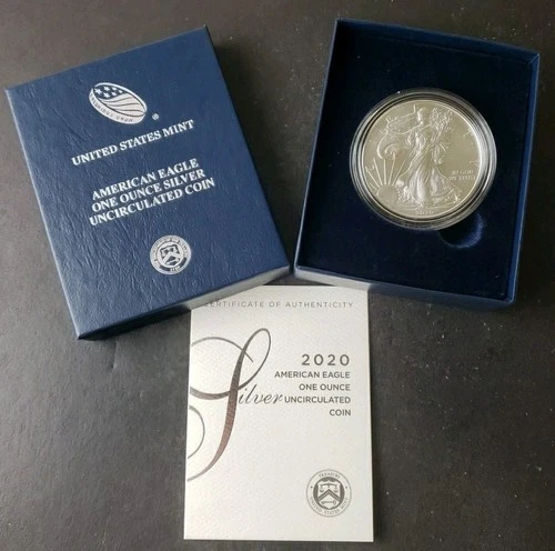2020 W Uncirculated $1 American Silver Eagle Dollar