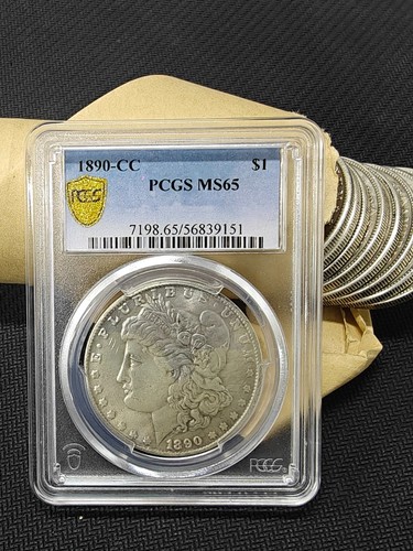 1890-CC 90% Silver Graded Slab Circulated CC Carson City Mint Mark Vintage