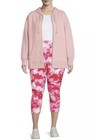 Terra and Sky Dark Pink Tie Dye High Rise Capri Leggings 2X (20W-22W) NWT — photo 2