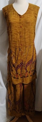 BLACK MAGIC BOHO STYLE 2 PC WOMEN XL TOP /MATCHING SKIRT/BROWN & PRETTY GIRAFFES
