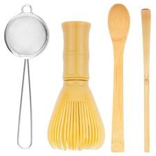 Matcha Set mit Schneebesen Sieb Halter Löffel 4-tlg. für Tee Genuss