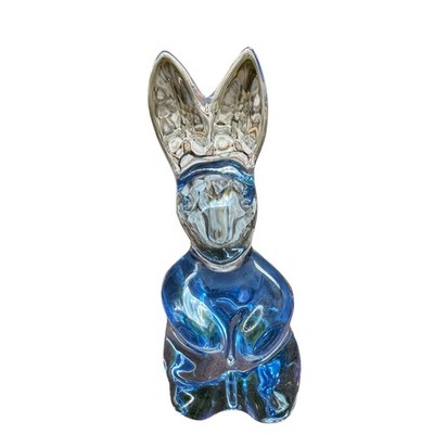 Baccarat ブルーラビット Genuine BACCARAT Crystal Spinning Rabbit Cornflower Blue | eBay