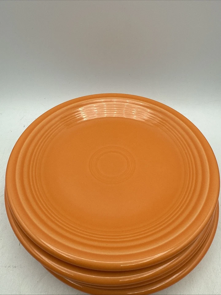 Juego de 4 platos de ensalada Fiestaware Homer Laughlin naranja 7,25 pulgadas HLC Foto 2 de 4