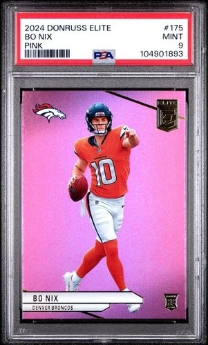 2024 PANINI DONRUSS ELITE #175 BO NIX PINK PSA 9