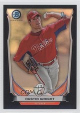 2014 Bowman Prospects Chrome Black Refractor 14/99 Austin Wright #BCP80 0f8