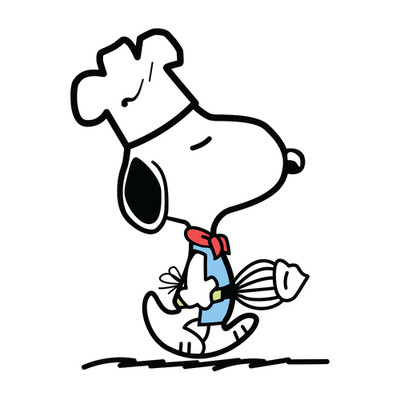 Peanuts Snoopy Chef Sticker - Aesthetic Vinyl 2.6'' W x 3.5'' H