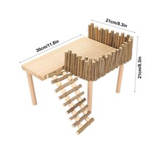 Wooden Hamster Climb Platform Ladder Playground For Sugar Glider/Small Pets