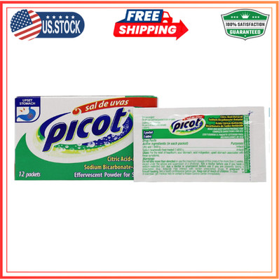 Sal de Uvas Picot, Effervescent Powder Solution, Antacid, 0.17 Oz, (1 Box of 12)