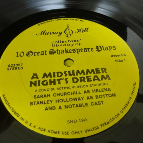 Collectors’ Library of 10 Great Shakespeare Plays 10 Record Set w/Booklet Vinyl - Foto 10 di 19