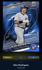 26 Topps Bunt DIGITAL Pristine Blue Perseverance LEGENDARY 75cc Alex Rodriguez