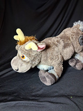 Disney Store Frozen Sven Reindeer Plush Stuffed Animal Gray 6-14" 2014
