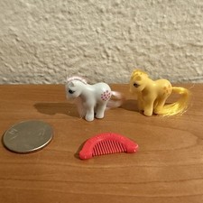2 worlds Smallest Brand Retro My Little Pony Collectible Minis Toys Brush