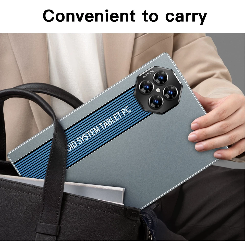 NEW mobile Tablet 10 inch 8G+256GB Android 12 Wifi 4G/5G Dual SIM gift Keyboard - Image 4 of 4