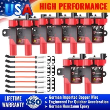 8x HIGH OUTPUT Ignition Coil and Spark Plug Wire Set for Chevy GMC Cadillac 5.3L